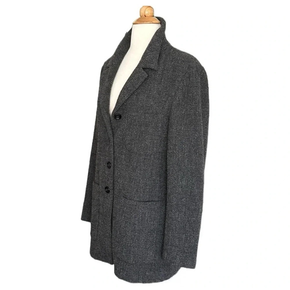MaxMara Weekend Coat Wool Blend Grey Career Lightweight Mid Length, Size 10 - Picture 6 of 16